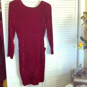 Red hot velvet dress